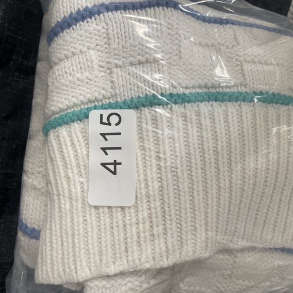 The Fox Collection 3D Knit Sweater Size M Striped Geometric - Picture 8 of 8